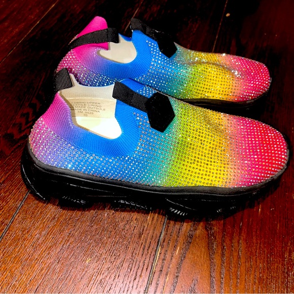 Shoes - Kurt Geiger size 6 women’s rhinestone slip on tennis shoes .